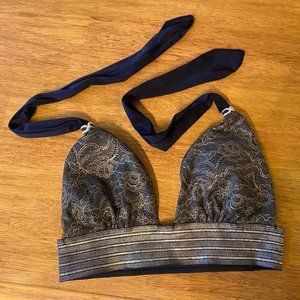 Dolcessa Swimswear GOLD BLACK LACE BRALETTE BLING